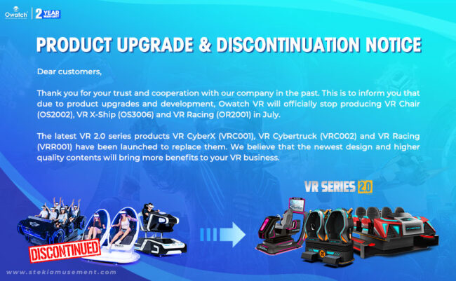 Owatch Product Discontinuation & Upgrade Notice Owatch Product Discontinuation and Product Upgrade Notice